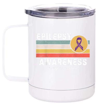 Vintage Epilepsy Awareness 12 oz Stainless Steel Tumbler Cup