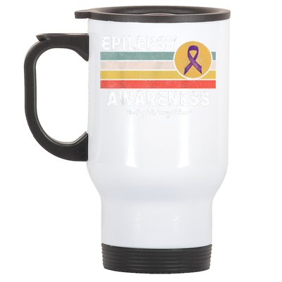 Vintage Epilepsy Awareness Stainless Steel Travel Mug