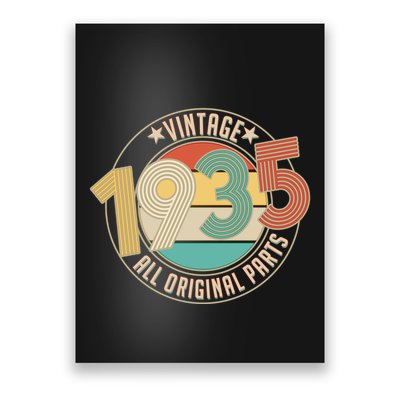 Vintage Emblem All Original Parts 1935 90th Birthday Poster