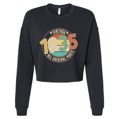 Vintage Emblem All Original Parts 1935 90th Birthday Cropped Pullover Crew