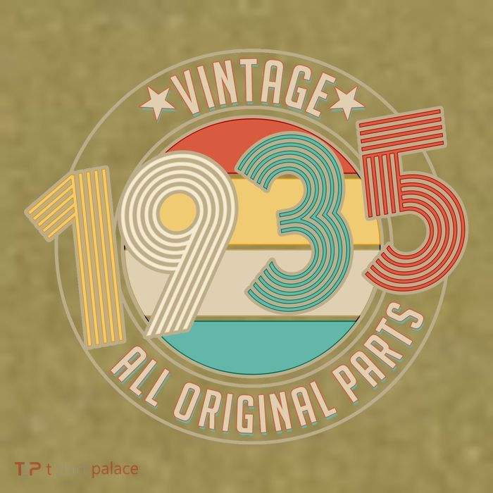 Vintage Emblem All Original Parts 1935 90th Birthday Garment-Dyed Women's Muscle Tee
