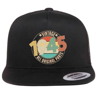 Vintage Emblem All Original Parts 1945 80th Birthday Flatbill Hat