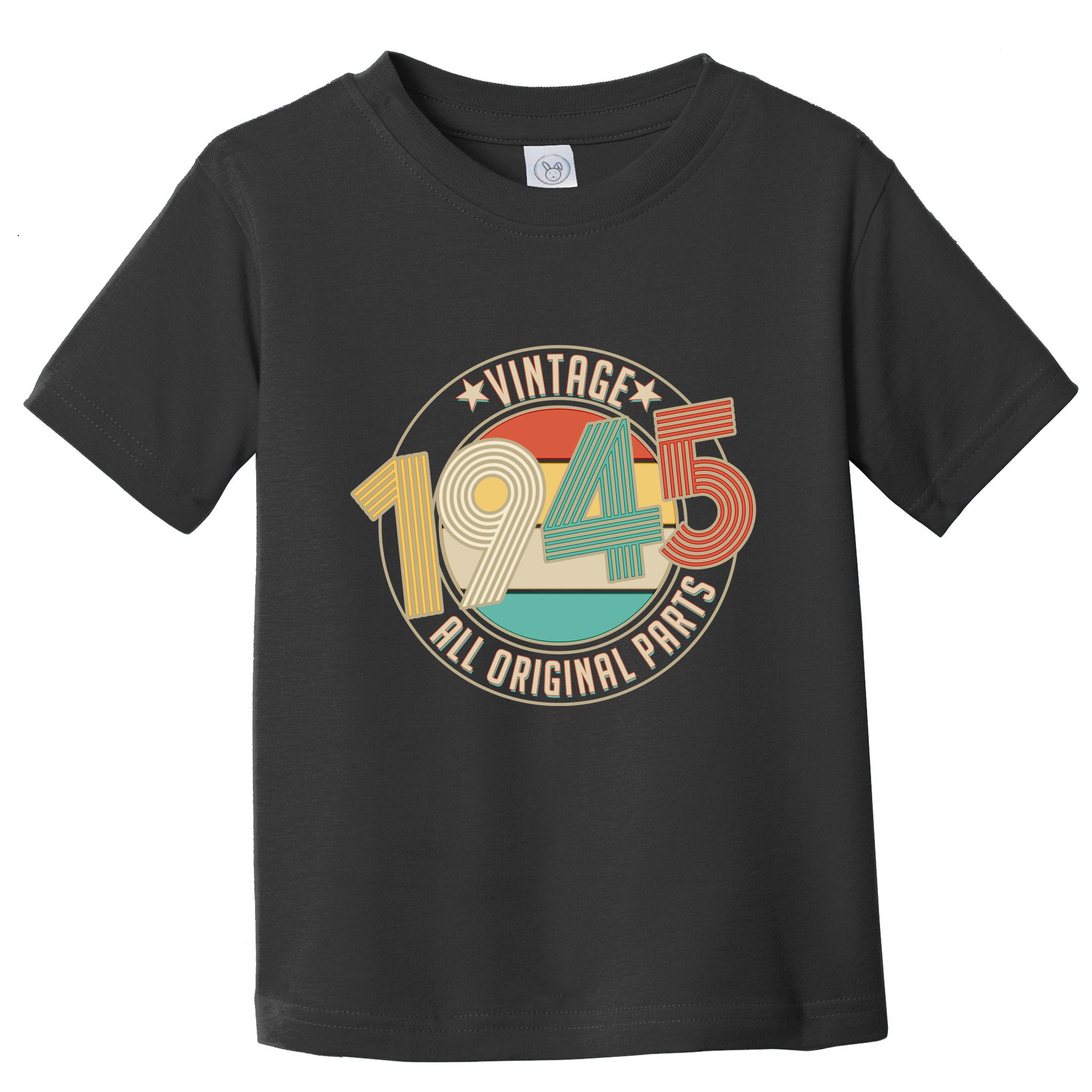 Vintage Emblem All Original Parts 1945 80th Birthday Toddler T-Shirt