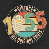 Vintage Emblem All Original Parts 1955 70th Birthday Trucker Hat