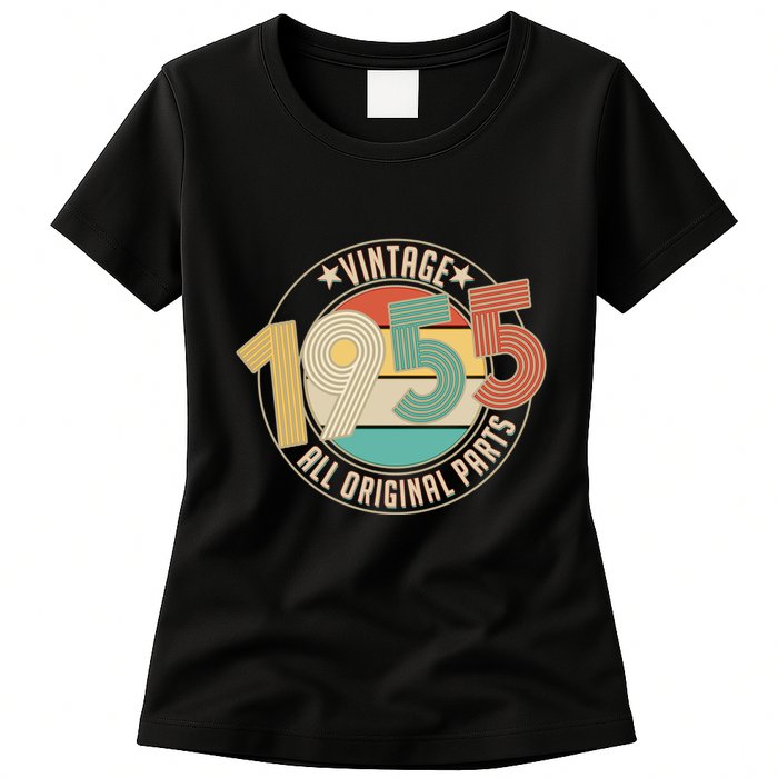 Vintage Emblem All Original Parts 1955 70th Birthday Womens T-Shirt