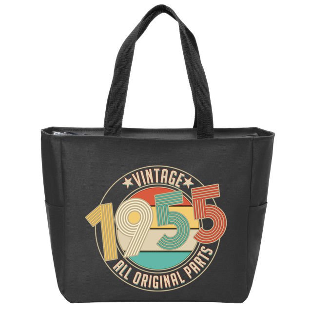 Vintage Emblem All Original Parts 1955 70th Birthday Zip Tote Bag