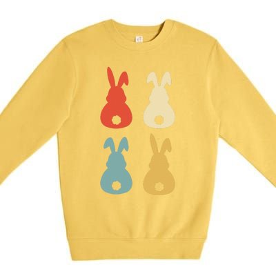 Vintage Easter Bunny Retro Gift Idea Premium Crewneck Sweatshirt