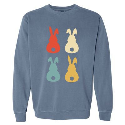 Vintage Easter Bunny Retro Gift Idea Garment-Dyed Sweatshirt