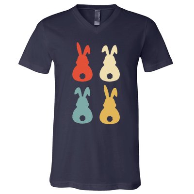 Vintage Easter Bunny Retro Gift Idea V-Neck T-Shirt