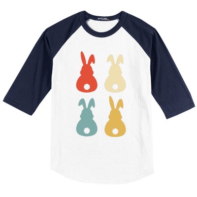 Vintage Easter Bunny Retro Gift Idea Baseball Sleeve Shirt