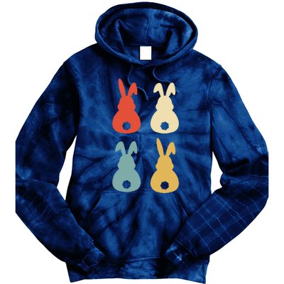 Vintage Easter Bunny Retro Gift Idea Tie Dye Hoodie