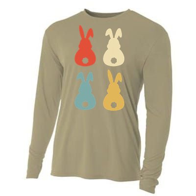 Vintage Easter Bunny Retro Gift Idea Cooling Performance Long Sleeve Crew