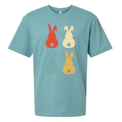 Vintage Easter Bunny Retro Gift Idea Sueded Cloud Jersey T-Shirt