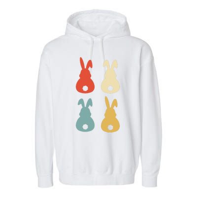 Vintage Easter Bunny Retro Gift Idea Garment-Dyed Fleece Hoodie