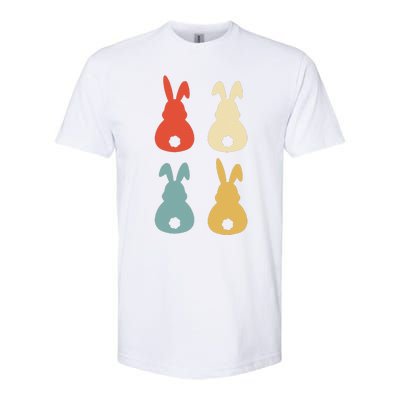 Vintage Easter Bunny Retro Gift Idea Softstyle CVC T-Shirt