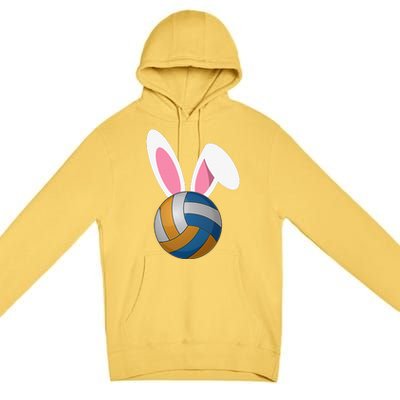 Volleyball Easter Bunny Rabbit Ears Egg Decorating Premium Pullover Hoodie