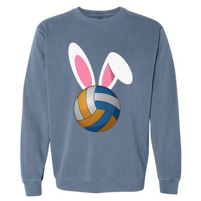 Volleyball Easter Bunny Rabbit Ears Egg Decorating Garment-Dyed Sweatshirt