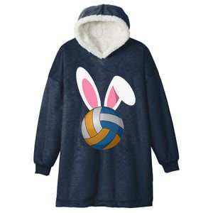 Volleyball Easter Bunny Rabbit Ears Egg Decorating Hooded Wearable Blanket