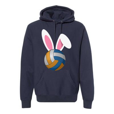 Volleyball Easter Bunny Rabbit Ears Egg Decorating Premium Hoodie