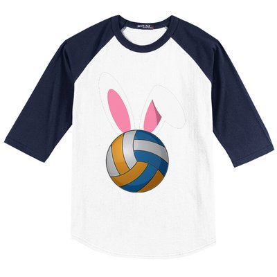 Volleyball Easter Bunny Rabbit Ears Egg Decorating Baseball Sleeve Shirt