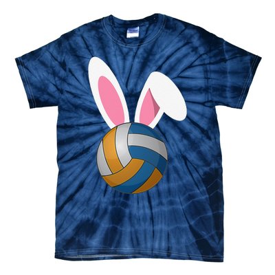 Volleyball Easter Bunny Rabbit Ears Egg Decorating Tie-Dye T-Shirt