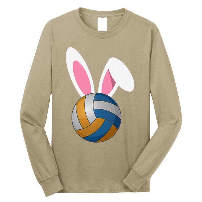 Volleyball Easter Bunny Rabbit Ears Egg Decorating Long Sleeve Shirt