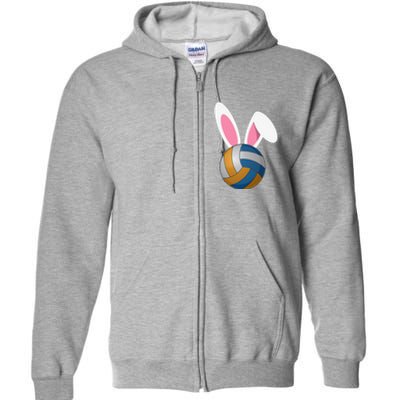 Volleyball Easter Bunny Rabbit Ears Egg Decorating Full Zip Hoodie