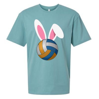 Volleyball Easter Bunny Rabbit Ears Egg Decorating Sueded Cloud Jersey T-Shirt