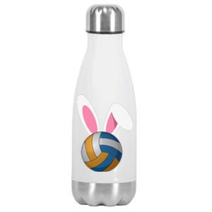 Volleyball Easter Bunny Rabbit Ears Egg Decorating Stainless Steel Insulated Water Bottle