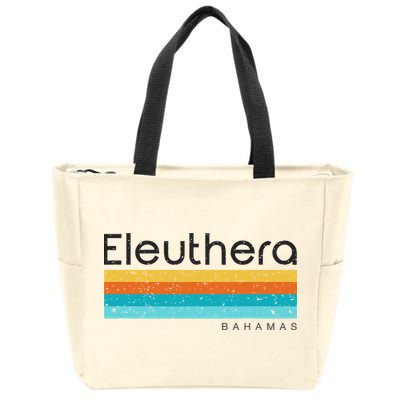 Vintage Eleuthera Bahamas Retro Design Zip Tote Bag