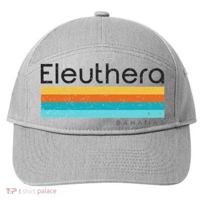 Vintage Eleuthera Bahamas Retro Design 7-Panel Snapback Hat