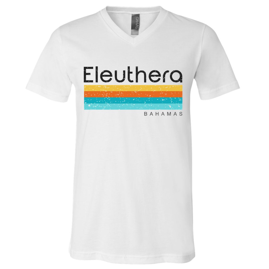 Vintage Eleuthera Bahamas Retro Design V-Neck T-Shirt