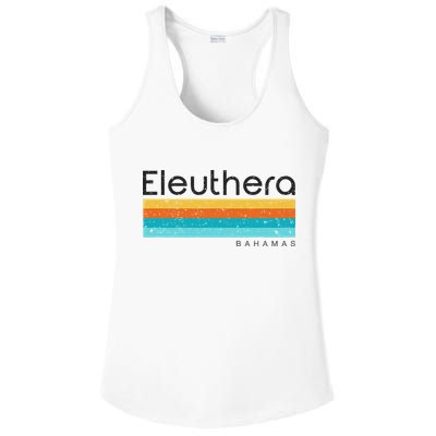 Vintage Eleuthera Bahamas Retro Design Ladies PosiCharge Competitor Racerback Tank