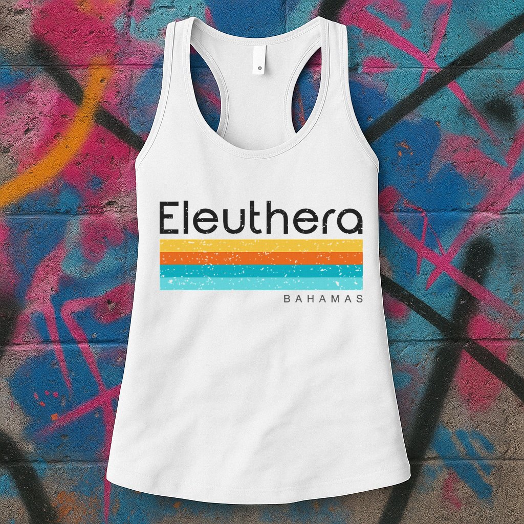 Vintage Eleuthera Bahamas Retro Design Womens Tank Top