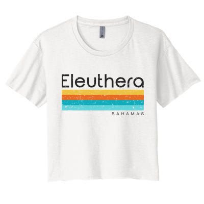 Vintage Eleuthera Bahamas Retro Design Crop Top