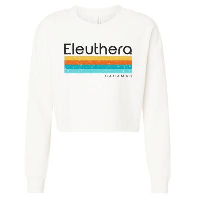 Vintage Eleuthera Bahamas Retro Design Cropped Pullover Crew