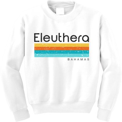 Vintage Eleuthera Bahamas Retro Design Kids Sweatshirt