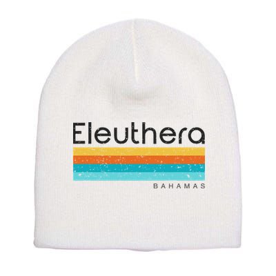 Vintage Eleuthera Bahamas Retro Design Short Acrylic Beanie
