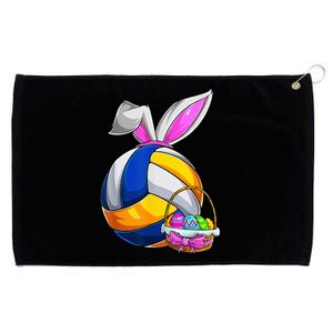 Volleyball Easter Bunny Easter Eggs Hunting Basket Grommeted Golf Towel