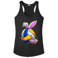 Volleyball Easter Bunny Ears Easter Eggs Hunting Basket Ladies PosiCharge Competitor Racerback Tank