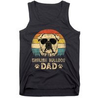 Vintage English Bulldog Dad Dog Lovers Fathers Day Tee Tank Top