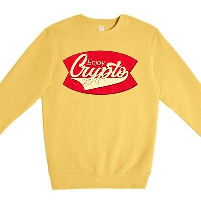 Vintage Enjoy Crypto Cola Drink Cryptocurrency Bitcoin Premium Crewneck Sweatshirt