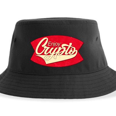 Vintage Enjoy Crypto Cola Drink Cryptocurrency Bitcoin Sustainable Bucket Hat