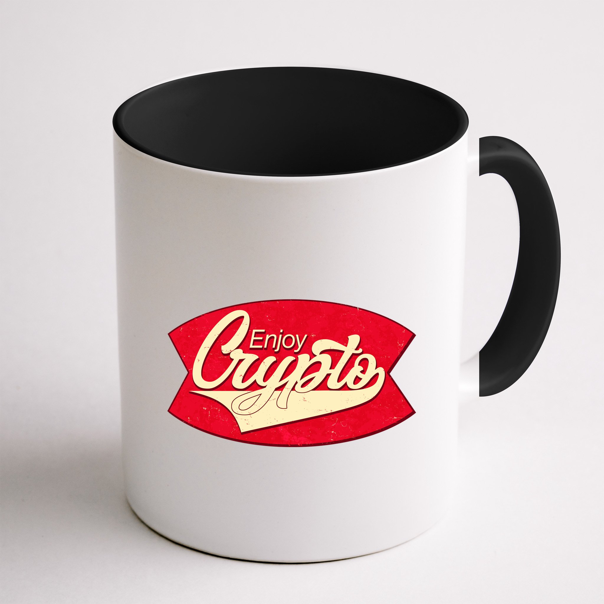 Vintage Enjoy Crypto Cola Drink Cryptocurrency Bitcoin Mug