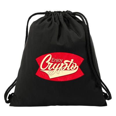 Vintage Enjoy Crypto Cola Drink Cryptocurrency Bitcoin Drawstring Bag