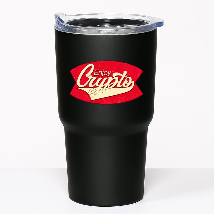 Vintage Enjoy Crypto Cola Drink Cryptocurrency Bitcoin Tumbler