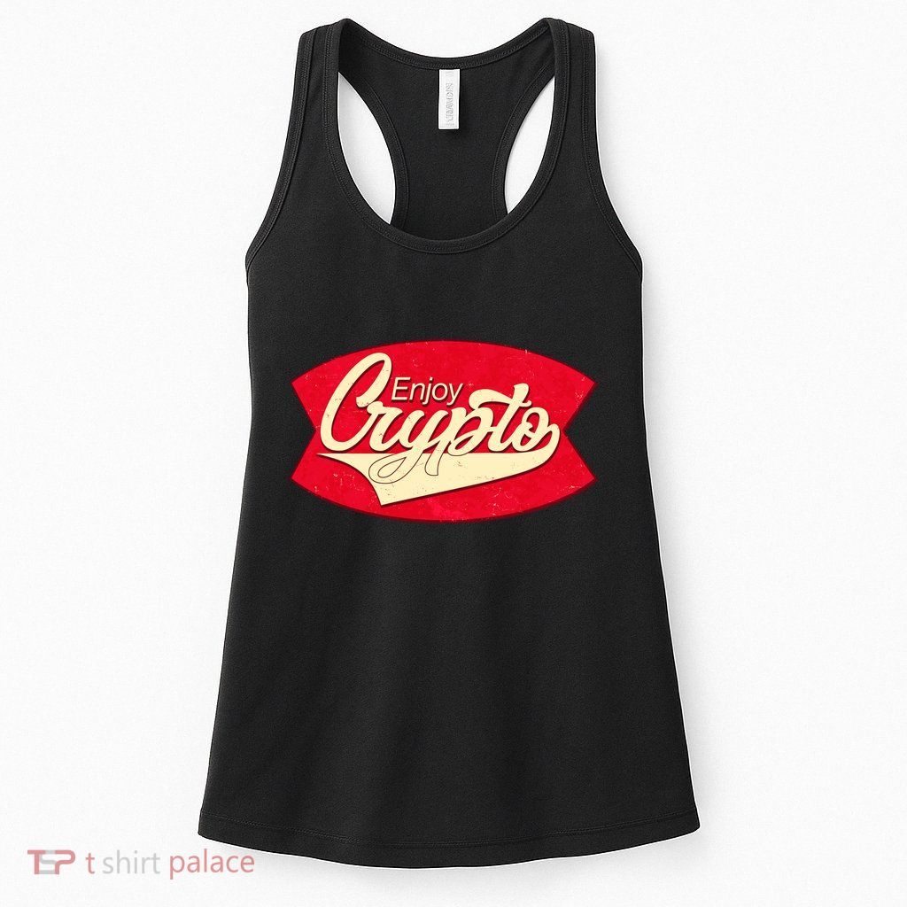 Vintage Enjoy Crypto Cola Drink Cryptocurrency Bitcoin Womens Tank Top