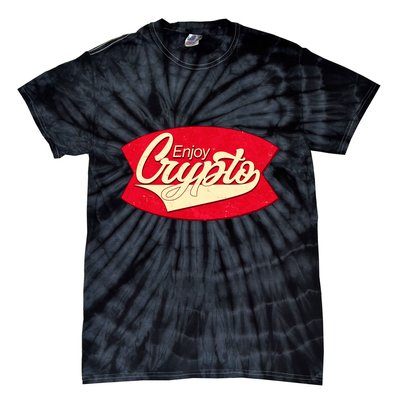 Vintage Enjoy Crypto Cola Drink Cryptocurrency Bitcoin Tie-Dye T-Shirt