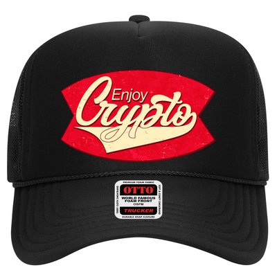 Vintage Enjoy Crypto Cola Drink Cryptocurrency Bitcoin Trucker Hat
