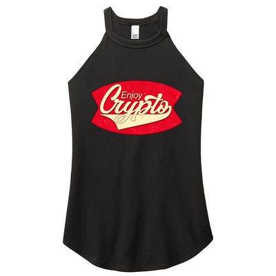 Vintage Enjoy Crypto Cola Drink Cryptocurrency Bitcoin Women's Perfect Tri Rocker Tank